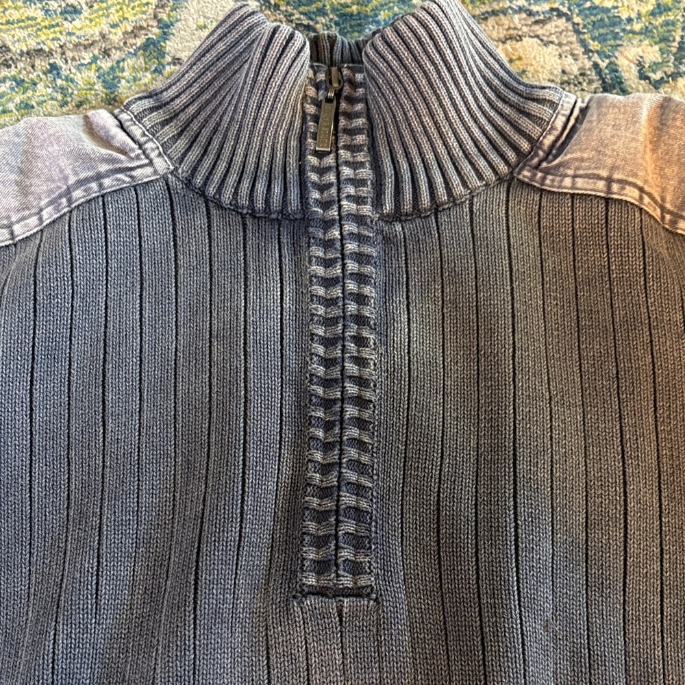 Cooper Jones Men's Blue Sweater with Elbow Patches - Picture 3 of 3